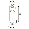 SLV Outdoor LED Sockelleuchte R-CUBE 35, IP65 IK04, 15W 2700/3000K (CCT Switch) 800lm 70°, dimmbar, dreh- und neigbar, anthrazit