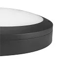SLV wall and ceiling luminaire OUTDOOR BULKHEAD V 360 CCT Switch, impact resistant, switchable IP65, black, lacquered 
