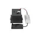SLV ceiling recessed luminaire KADUX SINGLE square IP20, black dimmable