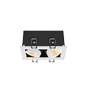 LED Deckeneinbauleuchte KADUX DOUBLE, 38°, 3000K, 1550lm, IP20, quadratisch, dimmbar, weiß/schwarz