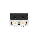 SLV LED Deckeneinbauleuchte KADUX DOUBLE, 38°, 3000K, 1550lm, IP20, quadratisch, dimmbar, weiß/schwarz