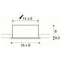SLV LED Deckeneinbauleuchte KADUX DOUBLE, 38°, 3000K, 1550lm, IP20, quadratisch, dimmbar, weiß/schwarz