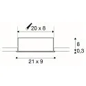 SLV LED Deckeneinbauleuchte KADUX TRIPLE, 38°, 3000K, 2350lm, IP20, quadratisch, dimmbar, schwarz