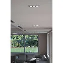 SLV LED Deckeneinbauleuchte KADUX TRIPLE, 38°, 3000K, 2350lm, IP20, quadratisch, dimmbar, weiß/schwarz