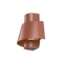 SLV outdoor wall luminaire PHOTONI half round, conical E27 IP65, black matt dimmable