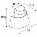 SLV outdoor wall luminaire PHOTONI half round, conical E27 IP65, black matt dimmable