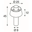 outdoor floor lamp PHOTONI 45 impact resistant, conical E27 IP65