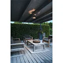 SLV outdoor ceiling luminaire PHOTONI with spacer, conical E27 IP65, black matt dimmable