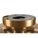 wall and ceiling luminaire PANTILO ROPE 19 cylindrical E27 IP20, gold dimmable
