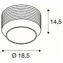 wall and ceiling luminaire PANTILO ROPE 19 cylindrical E27 IP20, gold dimmable