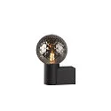 SLV Wandaufbauleuchte VARYT Badleuchte, rund, 1x E14, max. 6W, IP44, schwarz