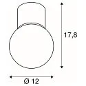 SLV Deckenaufbauleuchte VARYT Badleuchte, rund, 1x E14, max. 6W, IP44, schwarz