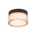 SLV LED Wand-/Deckenaufbauleuchte CYFT Badleuchte, 6,5W, 2700/3000/4000K, IP44, dimmbar, schwarz