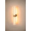 SLV wall luminaire LYGANT DOUBLE IP44, brass