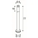 SLV Outdoor Stehleuchte S-TUBE 75, GU10, 10W, IP65, schwarz