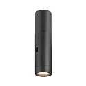 SLV Outdoor Wandaufbauleuchte S-TUBE, rund, 1x GU10, max. 10W, IP65, schwarz