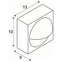SLV LED Außenwandleuchte LID I SINGLE, IP65 IK07, eckig, 15W 2700/3000K (CCT Switch) 1050lm 100°, dimmbar, drehbar, anthrazit