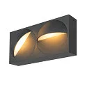 SLV LED Außenwandleuchte LID I DOUBLE, IP65 IK07, eckig, 29W 2700/3000K (CCT Switch) 2000lm 2x100°, dimmbar, drehbar, anthrazit