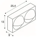 SLV LED Außenwandleuchte LID I DOUBLE, IP65 IK07, eckig, 29W 2700/3000K (CCT Switch) 2000lm 2x100°, dimmbar, drehbar, anthrazit