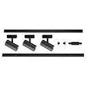 LED 1-Phasen Schienensystem-Set NOBLO® SPOT, 3 Spots + 2x 100cm Schiene, IP20, 19W 2700K 32°, CRi >90, dimmbar, schwarz