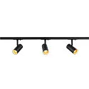 SLV LED 1-Phasen Schienensystem-Set NOBLO® SPOT, 3 Spots + 2x 100cm Schiene, IP20, 19W 2700K 32°, CRi >90, dimmbar, schwarz