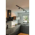 SLV LED 1-Phasen Schienensystem-Set NOBLO® SPOT, 3 Spots + 2x 100cm Schiene, IP20, 19W 2700K 32°, CRi >90, dimmbar, schwarz