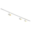 SLV LED 1-Phasen Schienensystem-Set NOBLO® SPOT, 3 Spots + 2x 100cm Schiene, IP20, 19W 2700K 32°, CRi >90, dimmbar, weiß