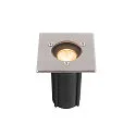 SLV LED Bodeneinbauleuchte DASAR® S, IP67 IK10, 4W 3000K 350lm 24°, schaltbar, schwenkbar, befahrbar, Edelstahl, eckig