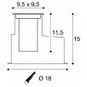 SLV LED Bodeneinbauleuchte DASAR® S, IP67 IK10, 4W 3000K 350lm 24°, schaltbar, schwenkbar, befahrbar, Edelstahl, eckig