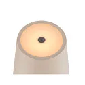 SLV LED Akku-Tischleuchte VINOLINA TWO, IP65, Ø 11cm, konisch, 2W 2200-3000K (CCT Switch) 190m, Touch-Dimmer + Ladestation, beige