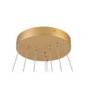 SLV LED Pendelleuchte ONE FLAT TRIPLE, 300cm, 2700/3000K, 3500/3700lm, IP20, dimmbar, schwarz/messing