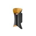 SLV Outdoor LED Wandstrahler MODELA UP/DOWN, IP65 IK07, 7.5W 2700K 810lm 2x60°, dimmbar, schwarz matt / gold