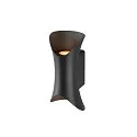 SLV Outdoor LED Wandstrahler MODELA UP/DOWN, IP65 IK07, 7.5W 2700K 810lm 2x60°, dimmbar, schwarz matt