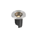 SLV floor recessed luminaire DASAR® M round, swivelling, DALI controllable, passable IP67, stainless steel dimmable