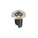 SLV floor recessed luminaire DASAR® M round, swivelling, DALI controllable, passable IP67, stainless steel dimmable
