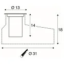 SLV floor recessed luminaire DASAR® M round, swivelling, DALI controllable, passable IP67, stainless steel dimmable