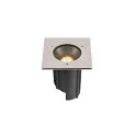 SLV LED Bodeneinbauleuchte DASAR® M, IP67 IK10, 6.5W 3000K 450lm 24°, DALI dimmbar, schwenkbar, befahrbar, Edelstahl, eckig