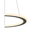SLV LED Pendelleuchte ONE FLAT PD SINGLE PHASE, Ø 60cm, 23W 2700/3000K (CCT Switch), CRi >90, dimmbar, schwarz