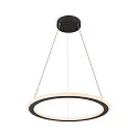 SLV LED Pendelleuchte ONE FLAT PD SINGLE PHASE, Ø 60cm, 23W 2700/3000K (CCT Switch), CRi >90, dimmbar, schwarz