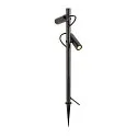SLV LED Outdoor Erdspießleuchte HELIA SLIM POLE DOUBLE, 3000K, IP65, schwarz