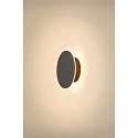 SLV LED Outdoor Wandleuchte D-RING S PHASE, 2700/3000K, IP65, schwarz