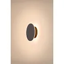 SLV LED Outdoor Wandleuchte D-RING S PHASE, 2700/3000K, IP65, schwarz