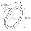 SLV outdoor wall luminaire Q-RING PHASE without sensor, dimmable IP65, white dimmable