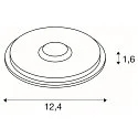 SLV LED Outdoor Boden-Aufbauleuchte BIG PLOT Modul, IP67 IK06, 4.9W 3000K  540lm 180°, ohne Cover, aluminium
