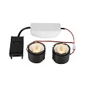 Premium LED Modul NEW TRIA® 155 DOUBLE PHASE, 2er-Set, rund, IP20, 350mA, 2x 6W 3000K 640lm 38°, dimmbar, schwarz