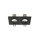 Deckeneinbauring NEW TRIA® 155, IP20, 17 x 9 x 4cm, 2-flammig, ohne LED Module + Treiber, schwarz