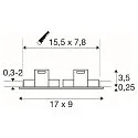 SLV Deckeneinbauring NEW TRIA® 155, IP20, 17 x 9 x 4cm, 2-flammig, ohne LED Module + Treiber, schwarz