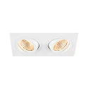 SLV ring NEW TRIA® 155 2 flames, built-in version, white