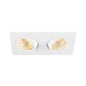 SLV ring NEW TRIA® 155 2 flames, built-in version, white