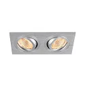 SLV ring NEW TRIA® 155 2 flames, built-in version, aluminium